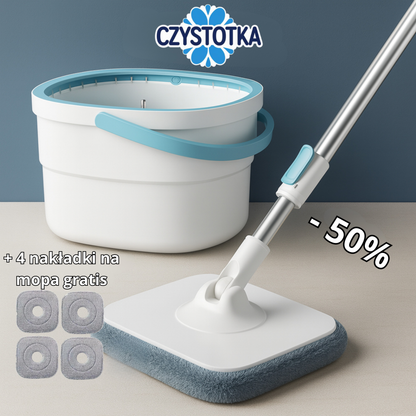 Czystotka AquaPure™ – Samoczyszczący Mop Obrotowy z Separacją Czystej i Brudnej Wody