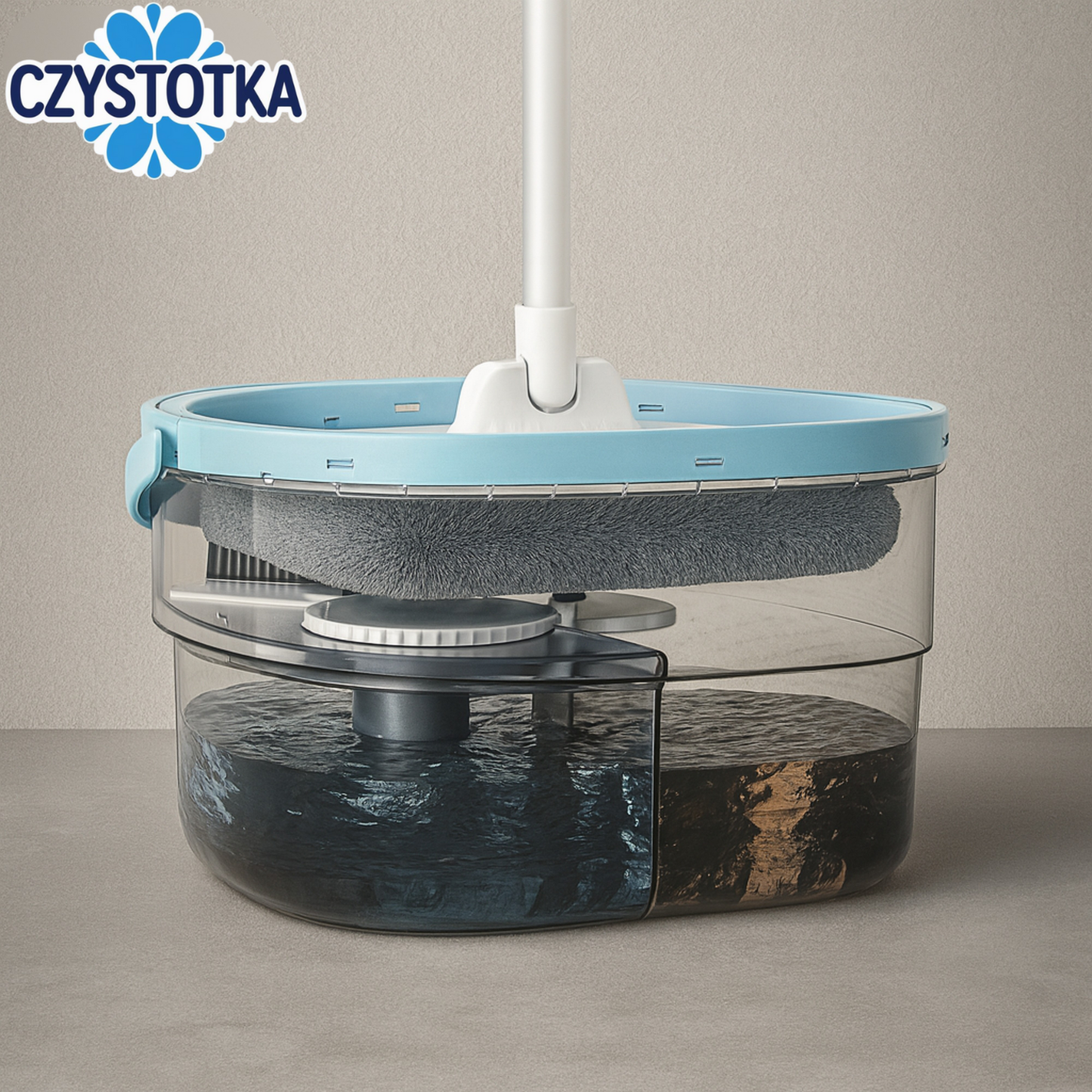 Czystotka AquaPure™ – Samoczyszczący Mop Obrotowy z Separacją Czystej i Brudnej Wody